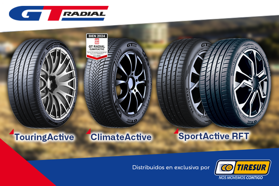 Tiresur amplía su catálogo con tres nuevos modelos de GT Radial: Sportactive RFT, Touring Active y Climate Active